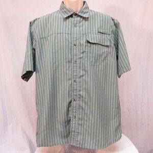 Wrangler‎ Fishing Green Plaid Shirt Size L